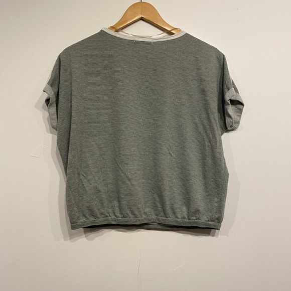 Prana Zosia Green Striped Crew Neck T-shirt Size Small - Picture 3 of 3